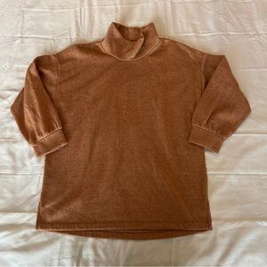 super cute brown/orange turtleneck sweater size L